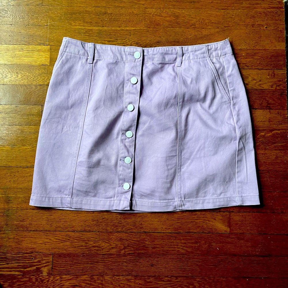 NWOT Lavender mini skirt size XL